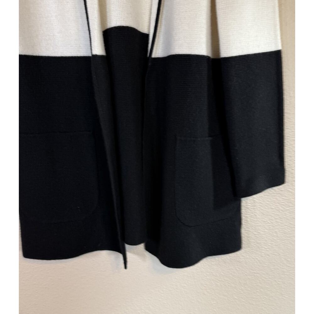 Talbots Size Small Colorblock Wool Blend Open Car… - image 3